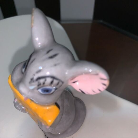 Vintage 1971 Mouse W/ Cheese Appetizer Snack Plate Kitsch Handmade Ceramic Dish - Picture 3 of 6